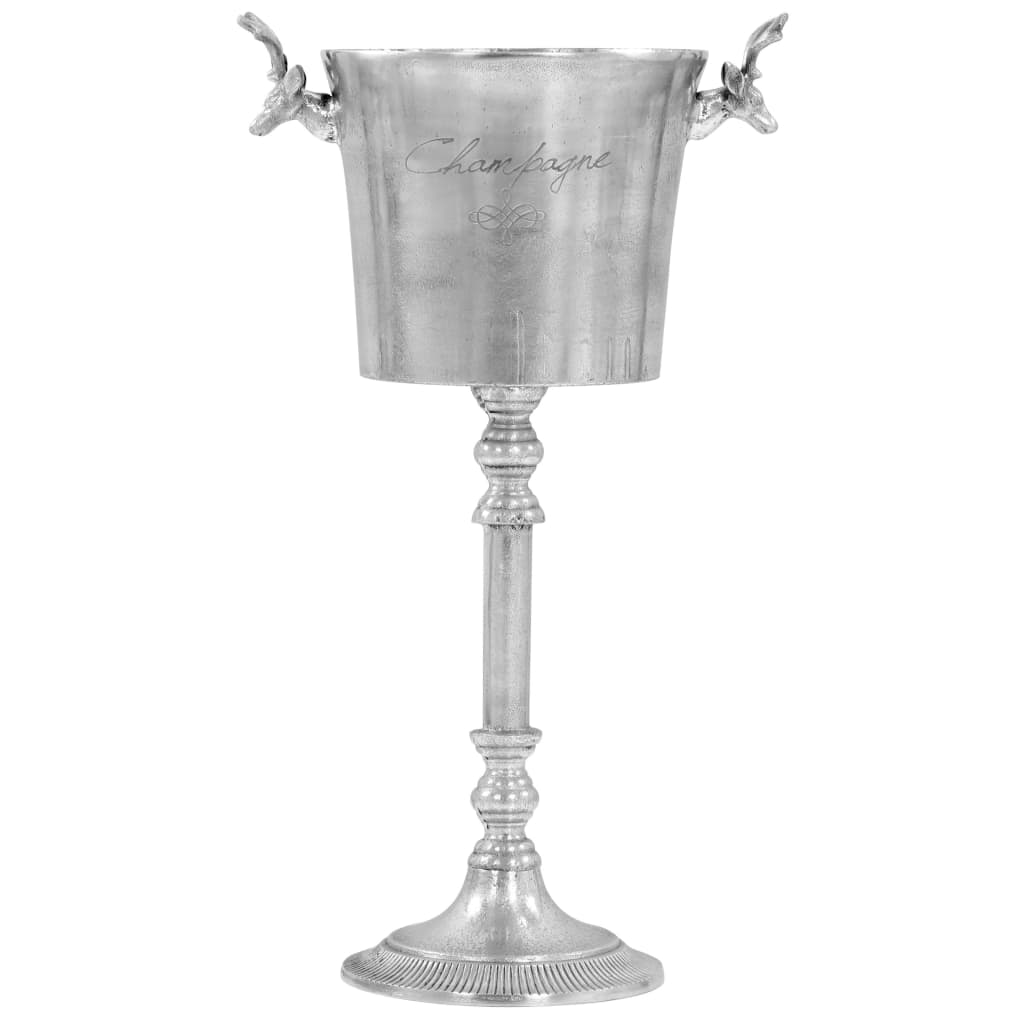 Champagnekoeler 39x29x71 cm massief aluminium zilverkleurig is nu te koop bij PeponiXL, paradijselijk wonen!