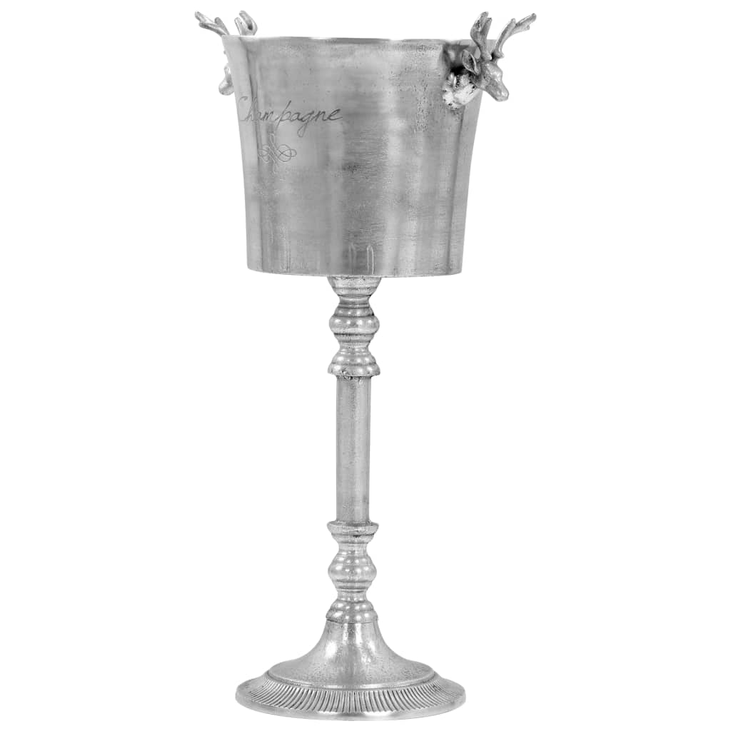 Champagnekoeler 39x29x71 cm massief aluminium zilverkleurig is nu te koop bij PeponiXL, paradijselijk wonen!