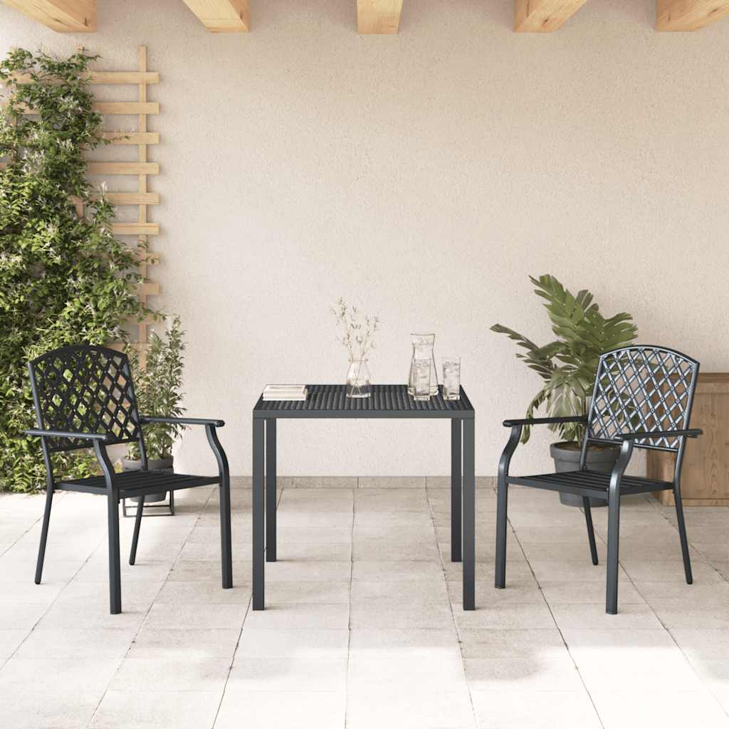 Tuinstoelen stapelbaar 2 st staal antraciet is nu te koop bij PeponiXL, paradijselijk wonen!
