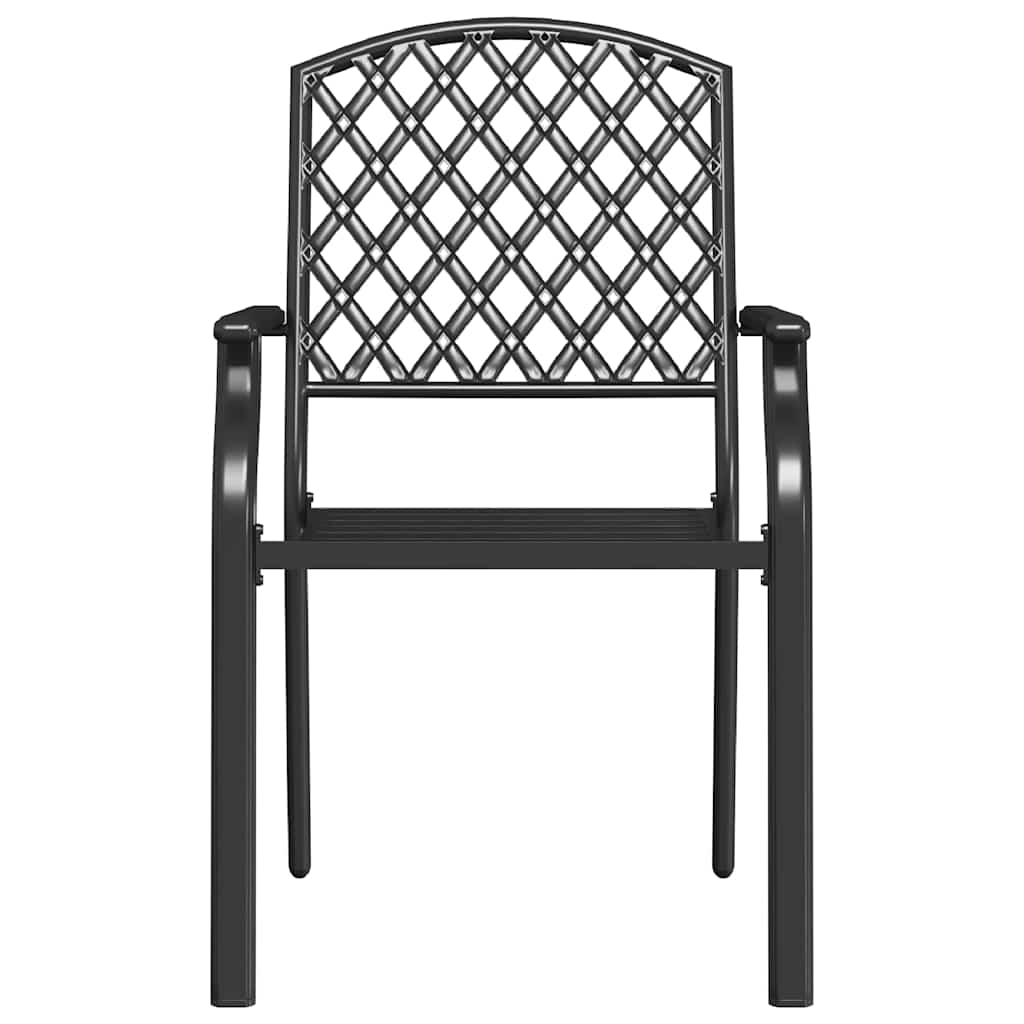 Tuinstoelen stapelbaar 2 st staal antraciet is nu te koop bij PeponiXL, paradijselijk wonen!