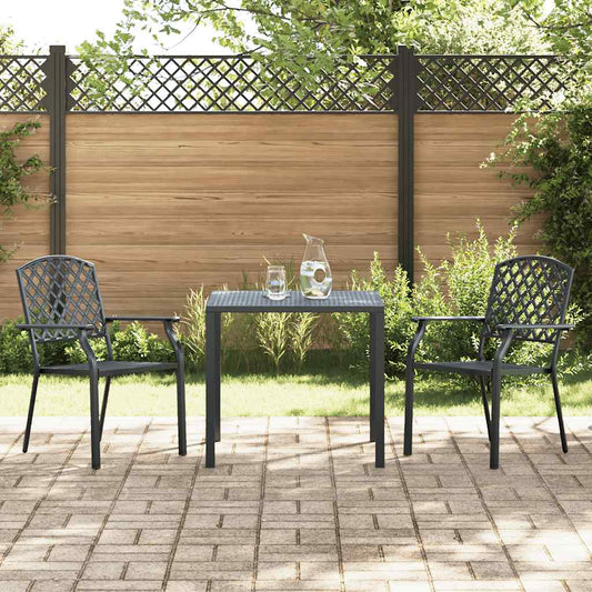 Tuinstoelen stapelbaar 2 st staal antraciet is nu te koop bij PeponiXL, paradijselijk wonen!