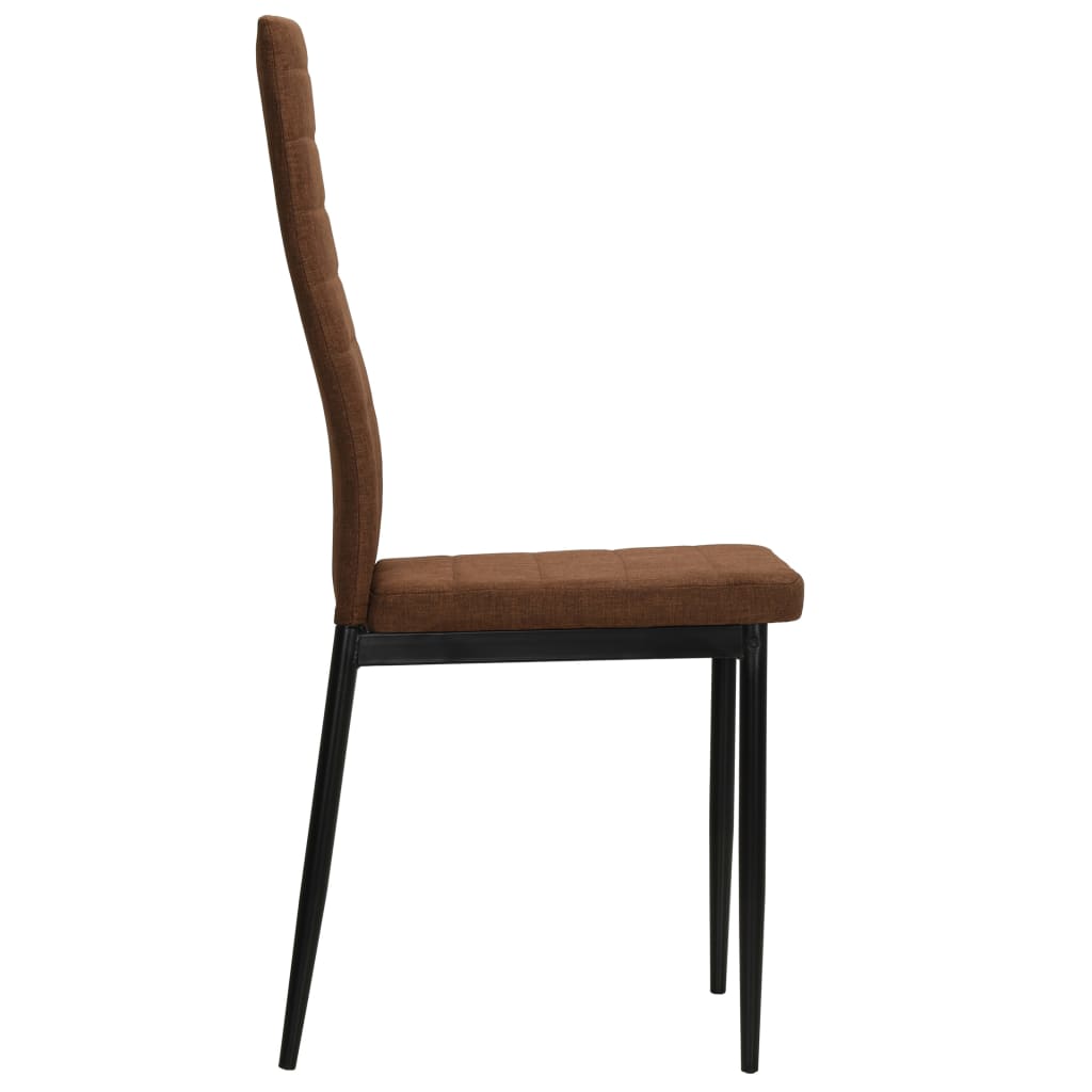 Eetkamerstoelen 2 st stof bruin is nu te koop bij PeponiXL, paradijselijk wonen!