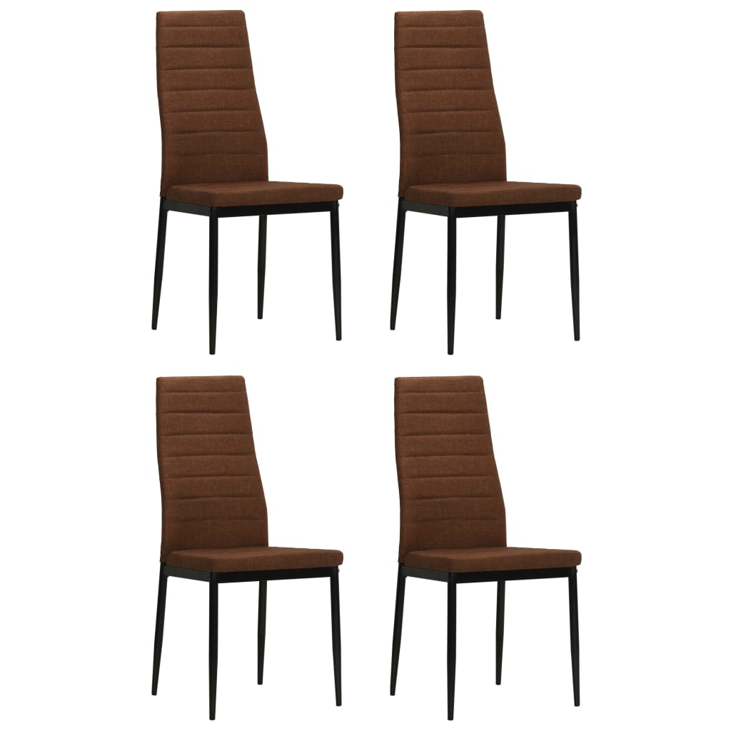 Eetkamerstoelen 4 st stof bruin is nu te koop bij PeponiXL, paradijselijk wonen!