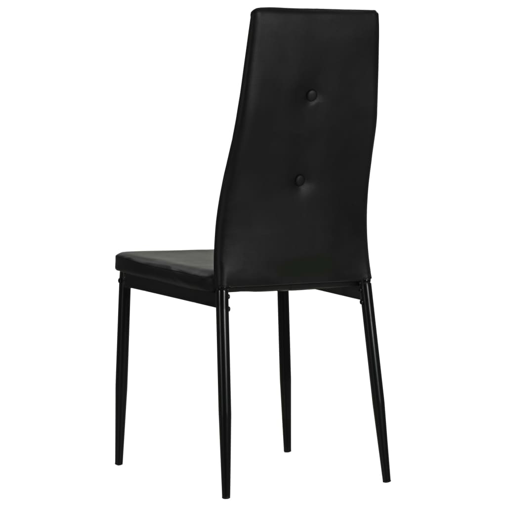 Eetkamerstoelen 2 st kunstleer zwart is nu te koop bij PeponiXL, paradijselijk wonen!