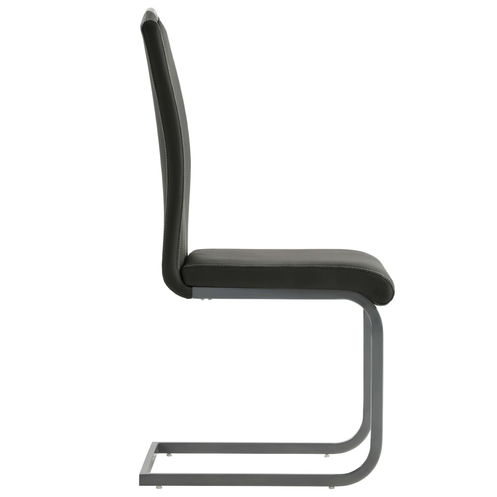 Eetkamerstoelen 2 st kunstleer grijs is nu te koop bij PeponiXL, paradijselijk wonen!