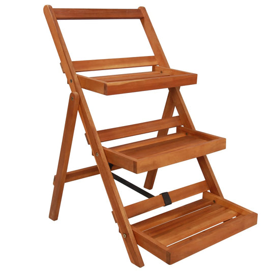 Plantenstandaard 3-laags 50x63x80 cm massief acaciahout is nu te koop bij PeponiXL, paradijselijk wonen!