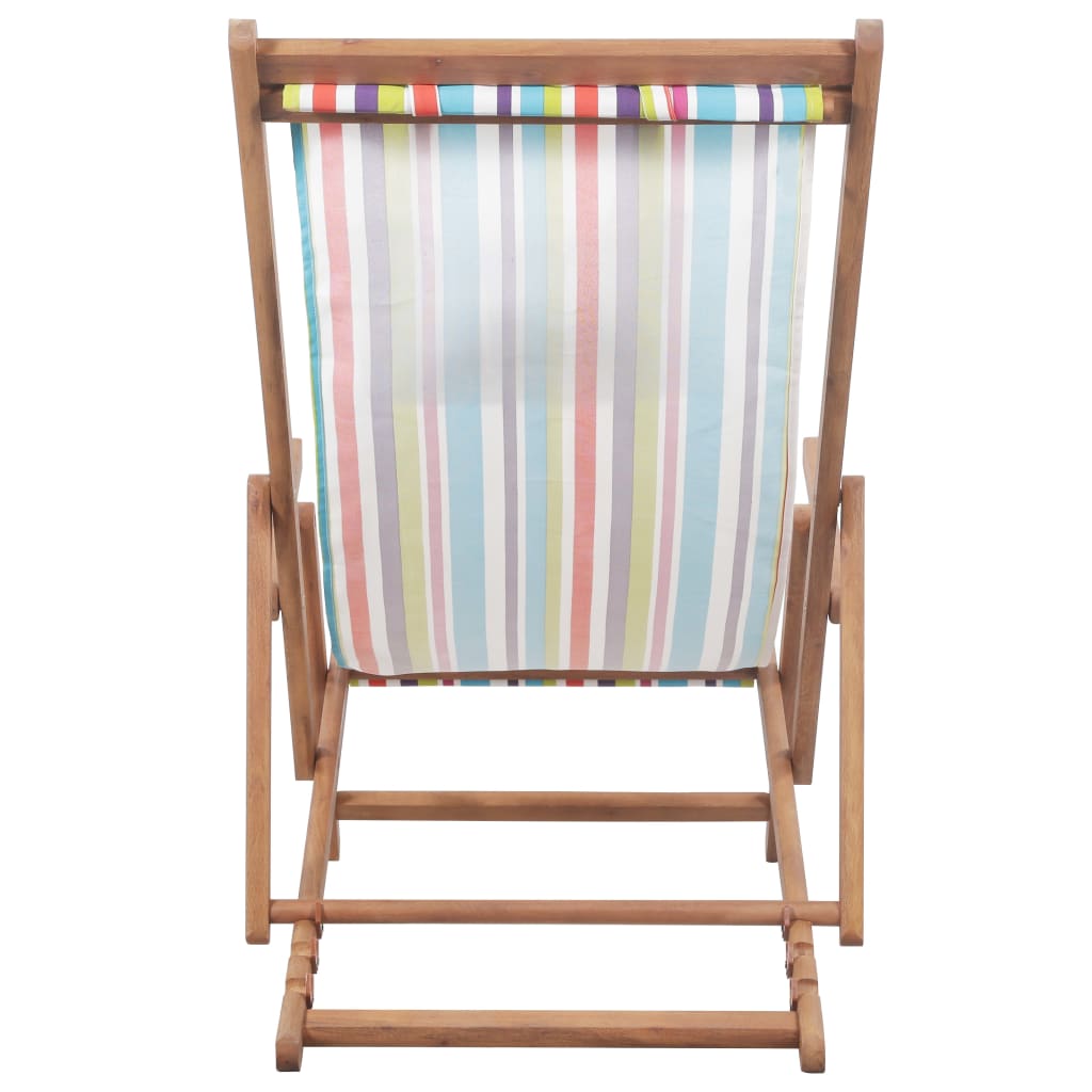 Strandstoel inklapbaar stof en houten frame meerkleurig is nu te koop bij PeponiXL, paradijselijk wonen!