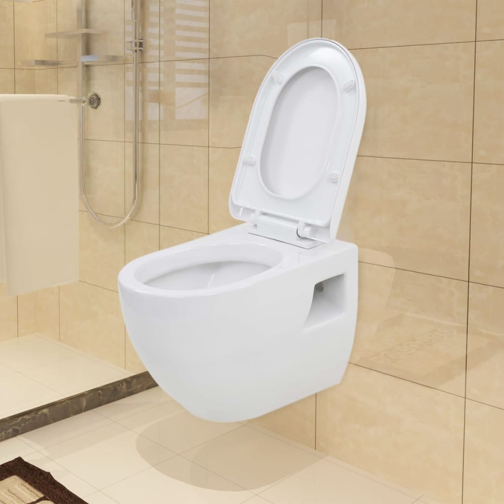 Wandtoilet keramiek wit is nu te koop bij PeponiXL, paradijselijk wonen!
