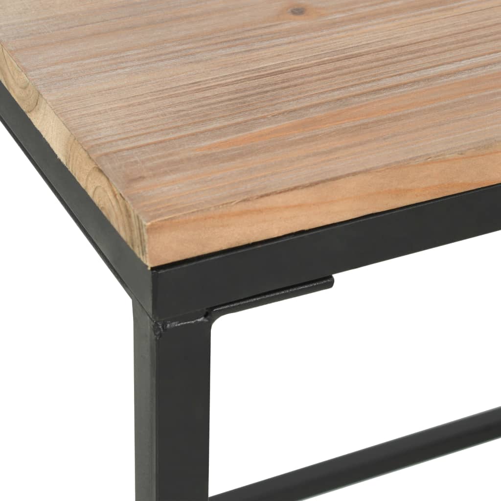 Bureau 100x50x76 cm massief vurenhout en staal is nu te koop bij PeponiXL, paradijselijk wonen!