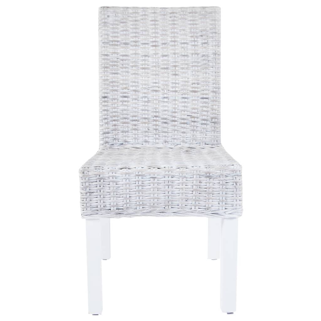 Eetkamerstoelen 2 st kubu rattan en mahoniehout lichtbruin is nu te koop bij PeponiXL, paradijselijk wonen!