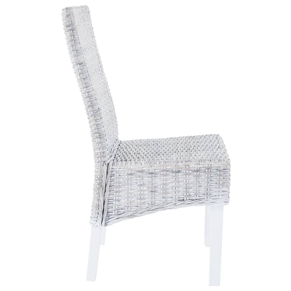 Eetkamerstoelen 2 st kubu rattan en mahoniehout lichtbruin is nu te koop bij PeponiXL, paradijselijk wonen!