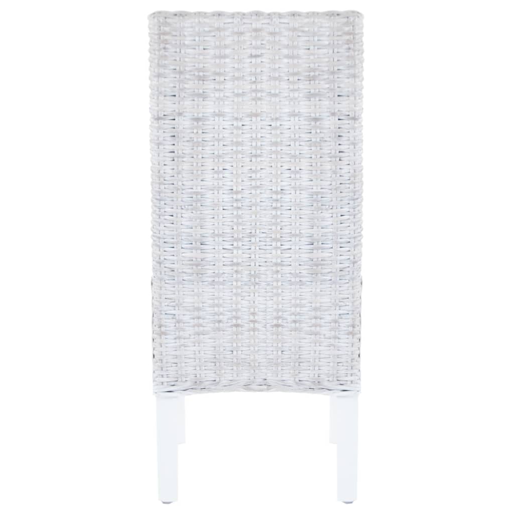 Eetkamerstoelen 2 st kubu rattan en mahoniehout lichtbruin is nu te koop bij PeponiXL, paradijselijk wonen!
