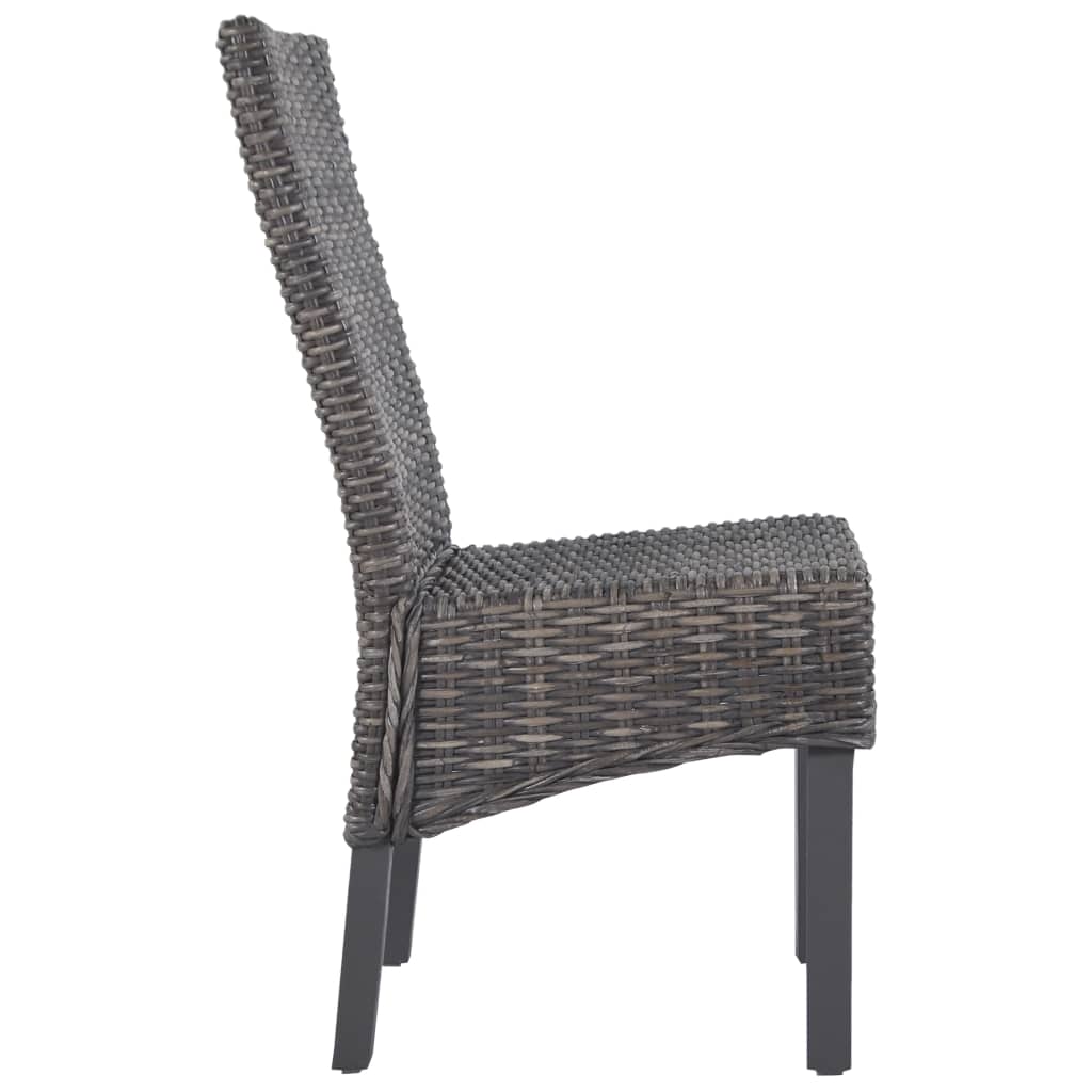 Eetkamerstoelen 2 st kubu rattan en mahoniehout bruin is nu te koop bij PeponiXL, paradijselijk wonen!
