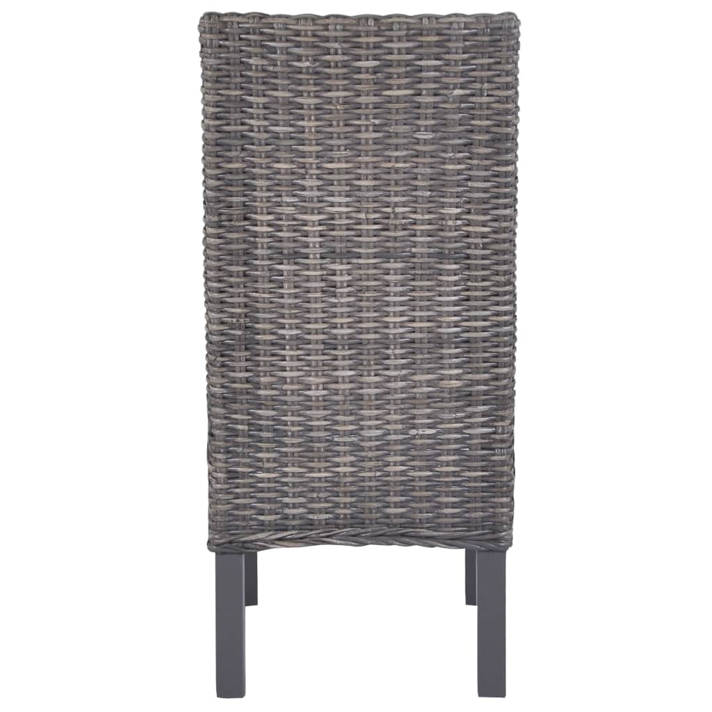 Eetkamerstoelen 2 st kubu rattan en mahoniehout bruin is nu te koop bij PeponiXL, paradijselijk wonen!