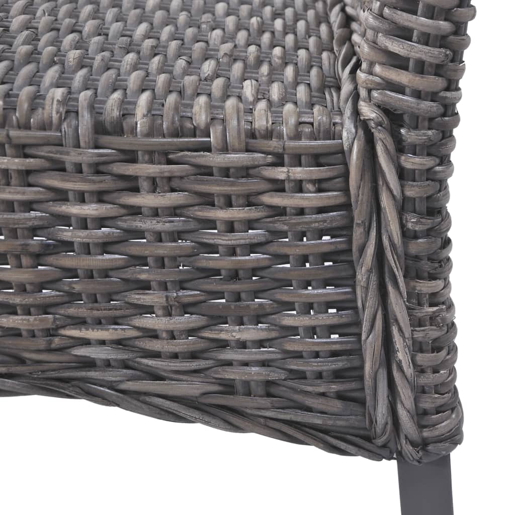 Eetkamerstoelen 2 st kubu rattan en mahoniehout bruin is nu te koop bij PeponiXL, paradijselijk wonen!