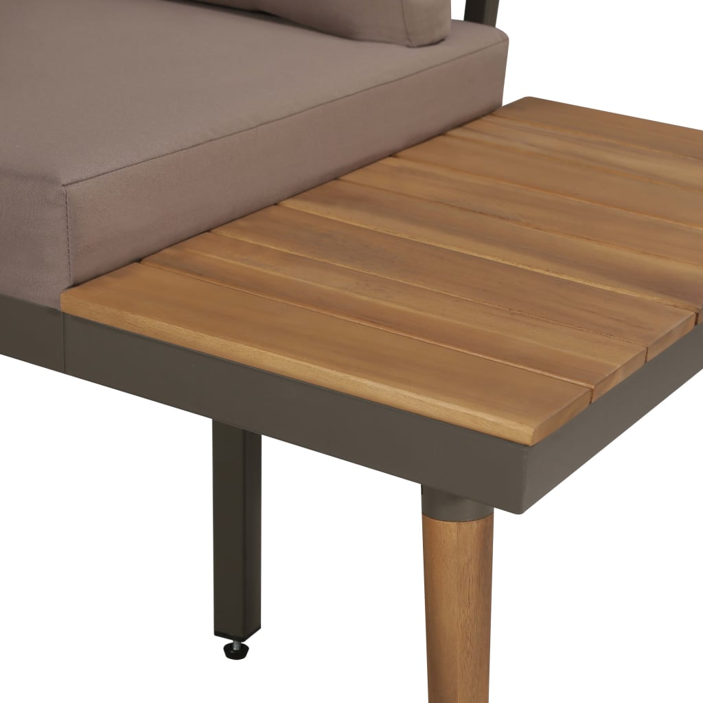 4-delige Loungeset met kussens massief acaciahout bruin is nu te koop bij PeponiXL, paradijselijk wonen!