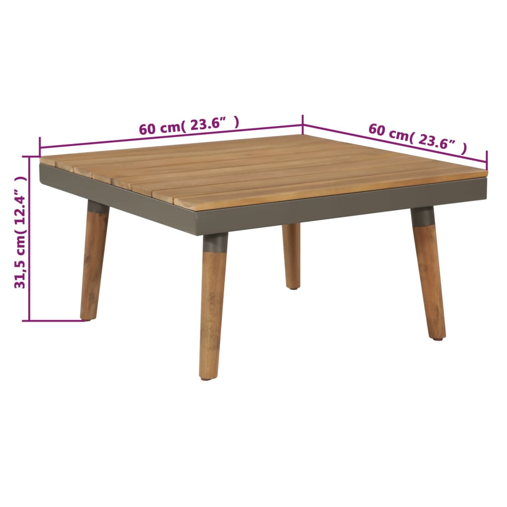 4-delige Loungeset met kussens massief acaciahout bruin is nu te koop bij PeponiXL, paradijselijk wonen!