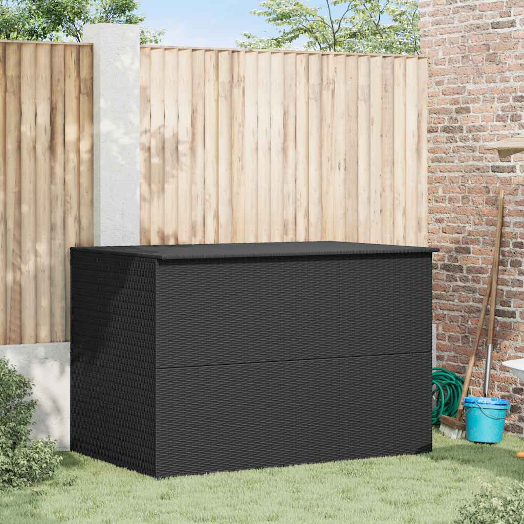 Tuinbox 150x100x100 cm poly rattan zwart is nu te koop bij PeponiXL, paradijselijk wonen!