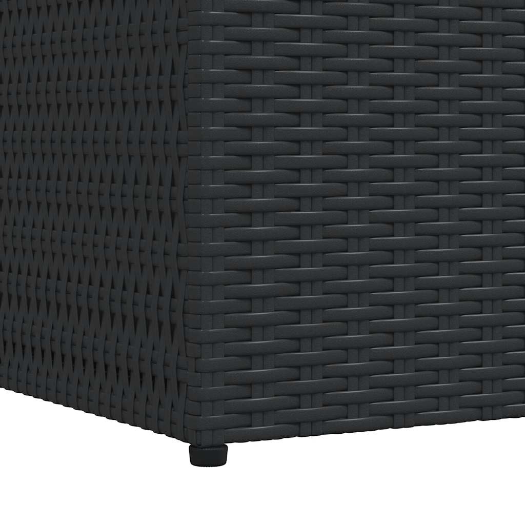 Tuinbox 150x100x100 cm poly rattan zwart is nu te koop bij PeponiXL, paradijselijk wonen!