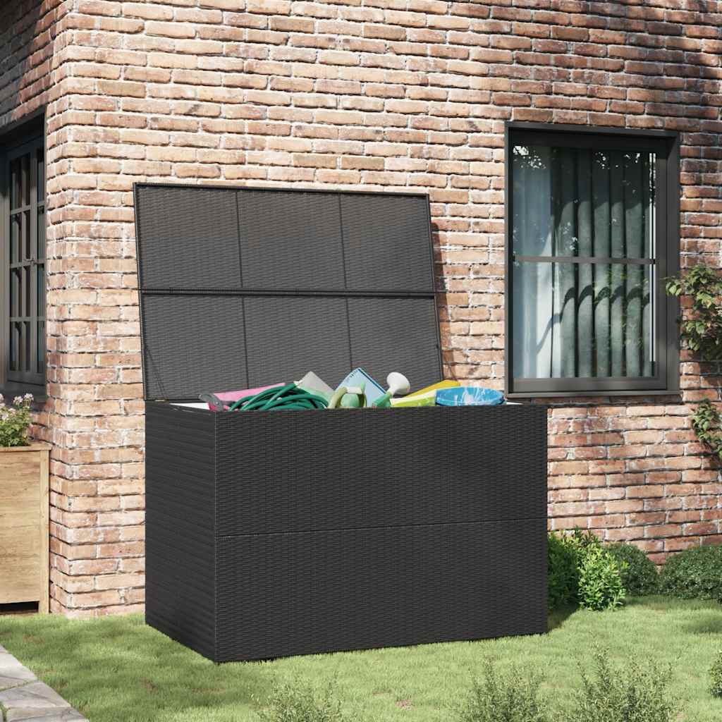 Tuinbox 150x100x100 cm poly rattan zwart is nu te koop bij PeponiXL, paradijselijk wonen!