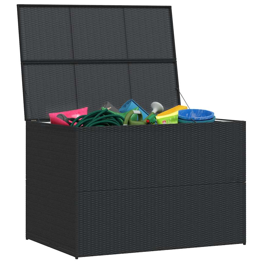 Tuinbox 150x100x100 cm poly rattan zwart is nu te koop bij PeponiXL, paradijselijk wonen!