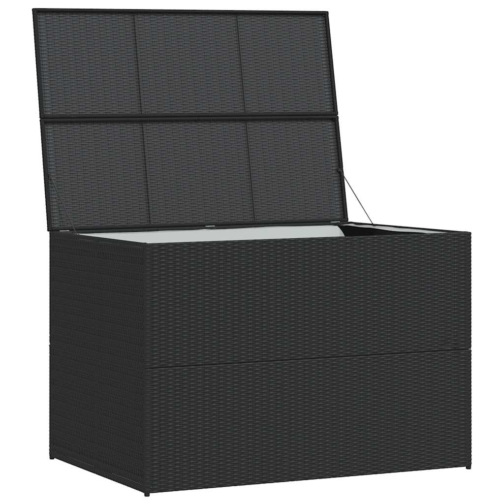 Tuinbox 150x100x100 cm poly rattan zwart is nu te koop bij PeponiXL, paradijselijk wonen!