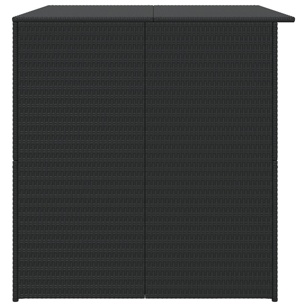 Tuinbox 150x100x100 cm poly rattan zwart is nu te koop bij PeponiXL, paradijselijk wonen!