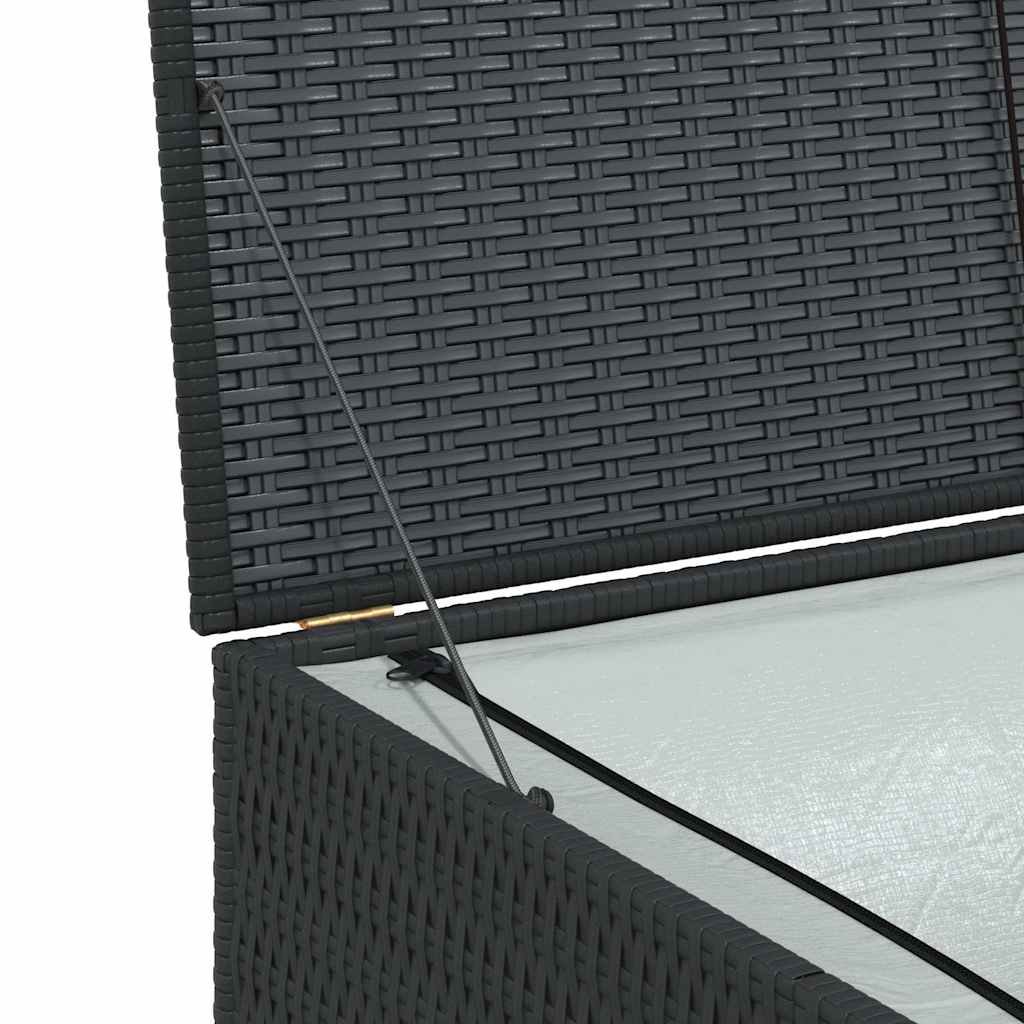Tuinbox 150x100x100 cm poly rattan zwart is nu te koop bij PeponiXL, paradijselijk wonen!