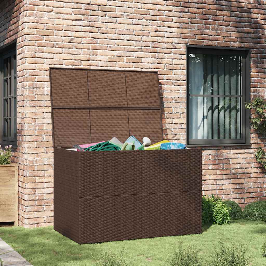 Tuinbox 150x100x100 cm poly rattan bruin is nu te koop bij PeponiXL, paradijselijk wonen!