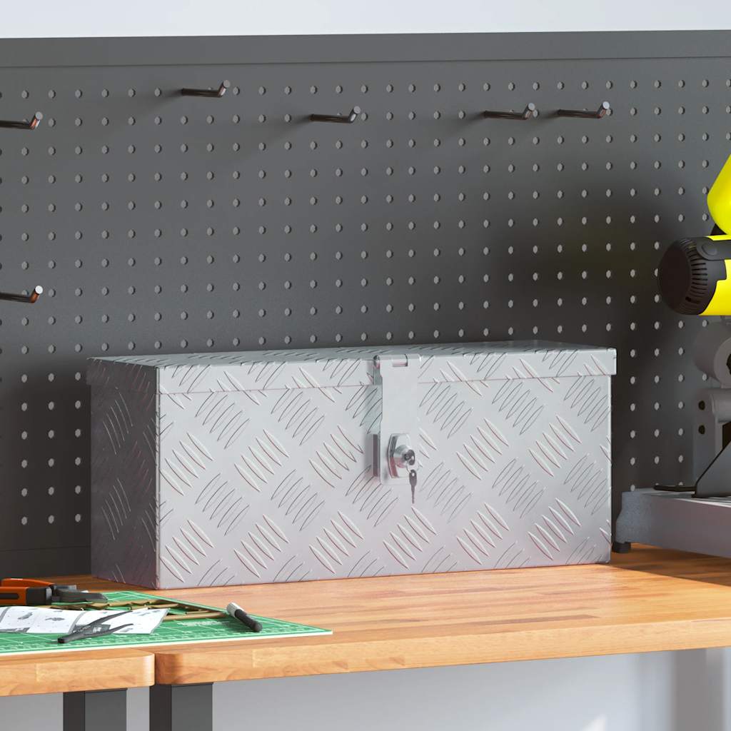 Aluminium kist 48,5x14x20 cm zilverkleurig is nu te koop bij PeponiXL, paradijselijk wonen!