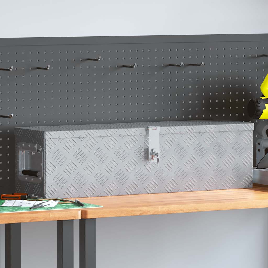 Aluminium kist 80,5x22x22 cm zilverkleurig is nu te koop bij PeponiXL, paradijselijk wonen!