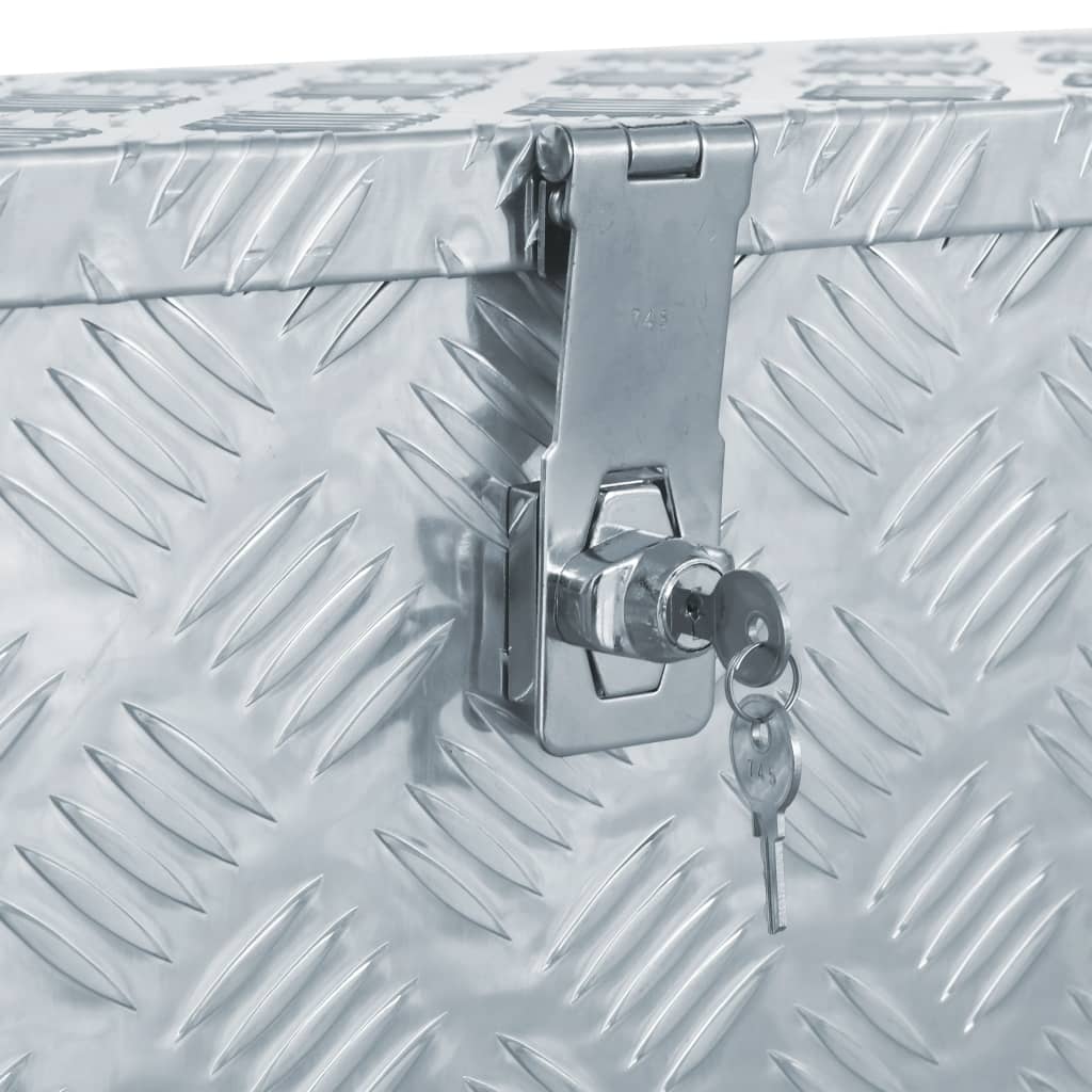 Aluminium kist 76,5x26,5x33 cm zilverkleurig is nu te koop bij PeponiXL, paradijselijk wonen!