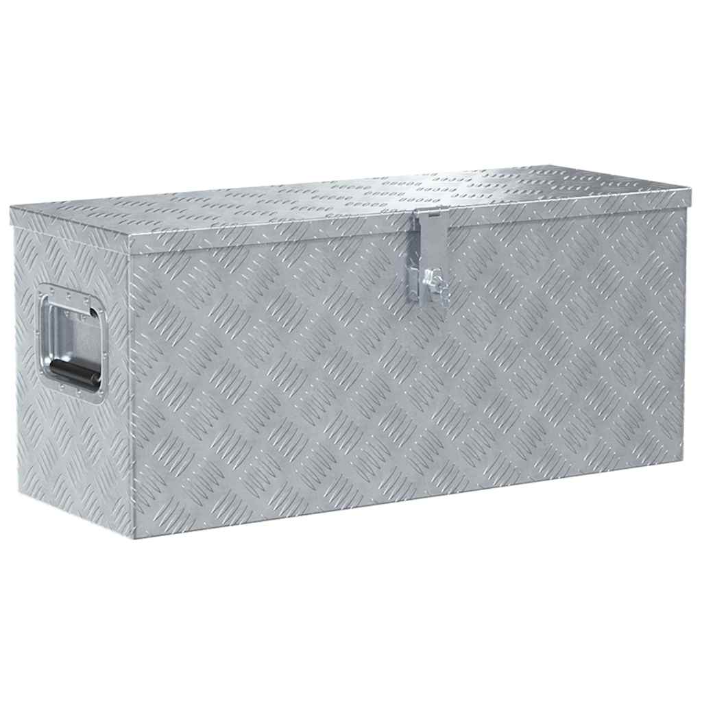 Aluminium kist 80x30x35 cm zilverkleurig is nu te koop bij PeponiXL, paradijselijk wonen!