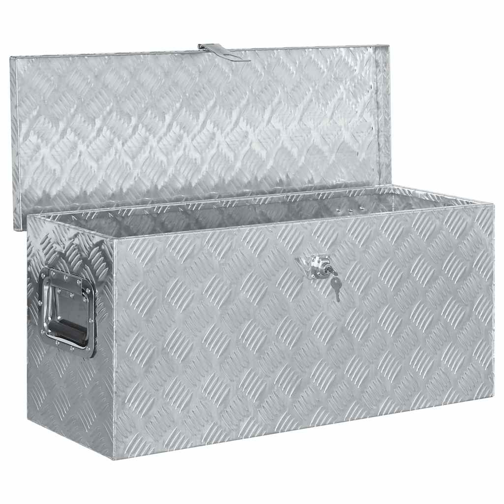 Aluminium kist 80x30x35 cm zilverkleurig is nu te koop bij PeponiXL, paradijselijk wonen!