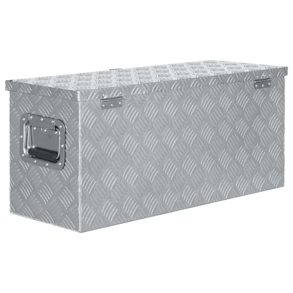 Aluminium kist 80x30x35 cm zilverkleurig is nu te koop bij PeponiXL, paradijselijk wonen!
