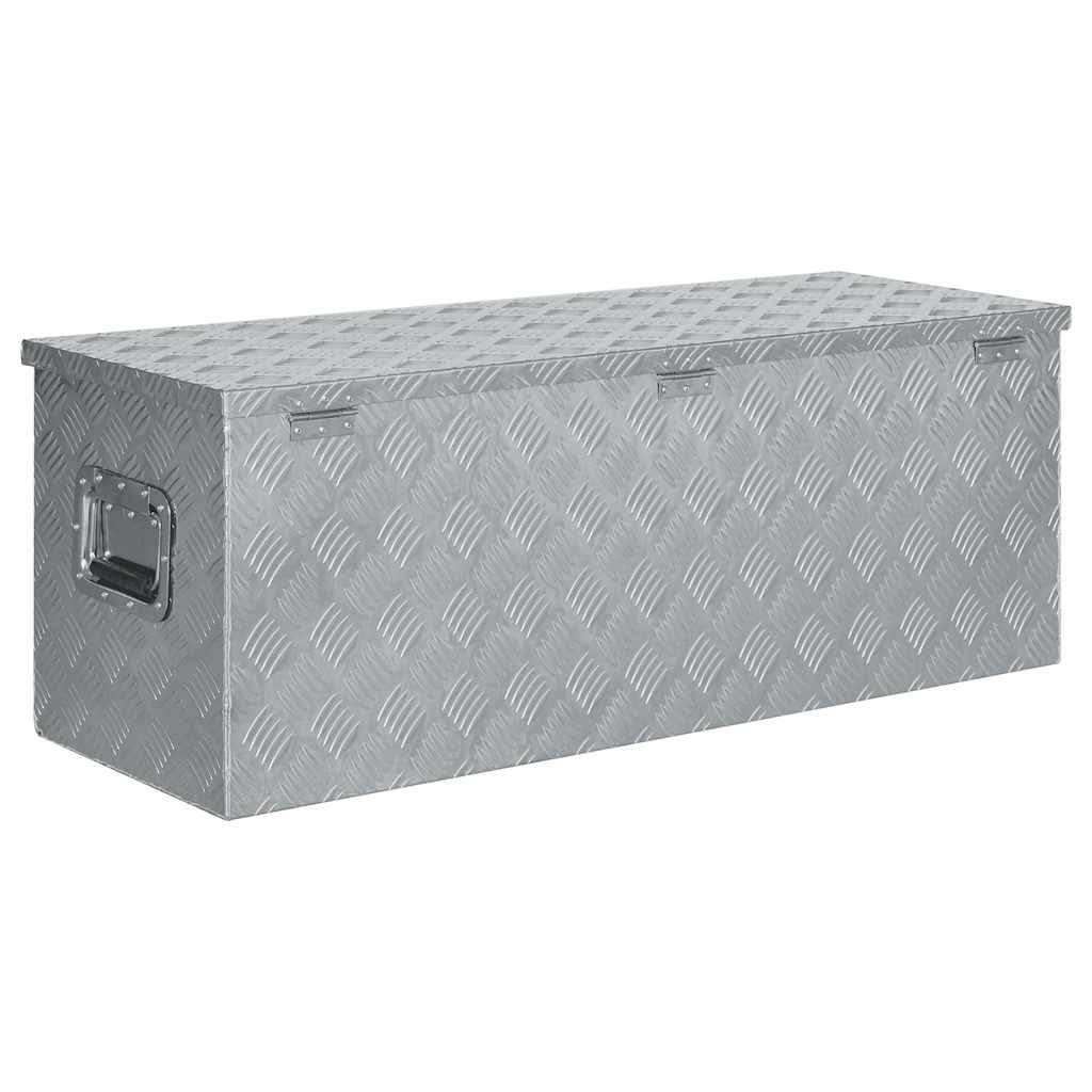 Aluminium kist 110,5x38,5x40 cm zilverkleurig is nu te koop bij PeponiXL, paradijselijk wonen!
