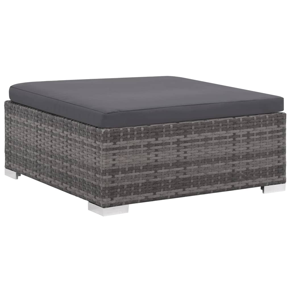 8-delige Loungeset met kussens poly rattan grijs is nu te koop bij PeponiXL, paradijselijk wonen!