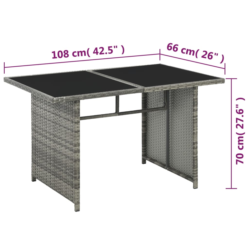 10-delige Loungeset met kussens poly rattan grijs is nu te koop bij PeponiXL, paradijselijk wonen!