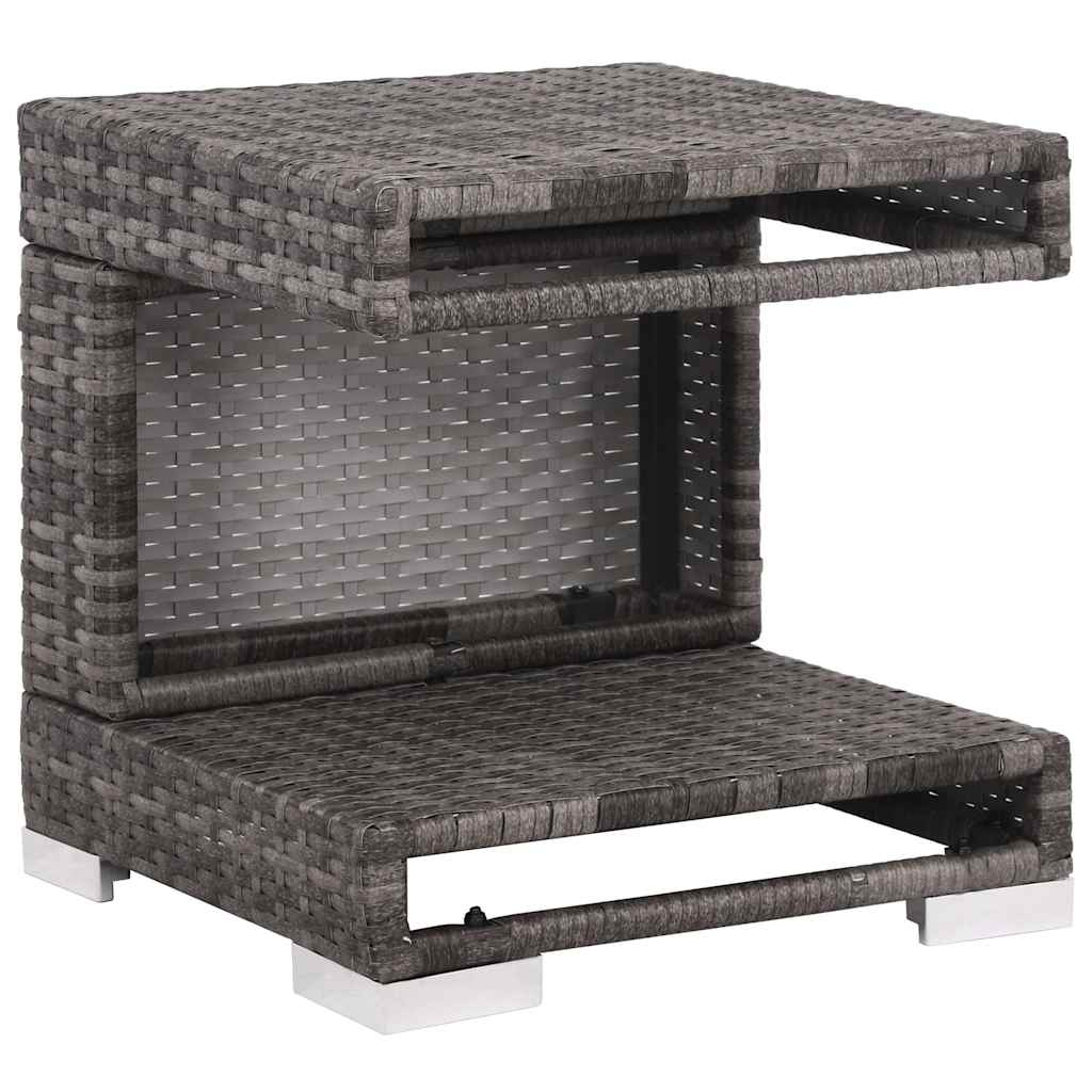 7-delige Loungeset met kussens poly rattan grijs is nu te koop bij PeponiXL, paradijselijk wonen!