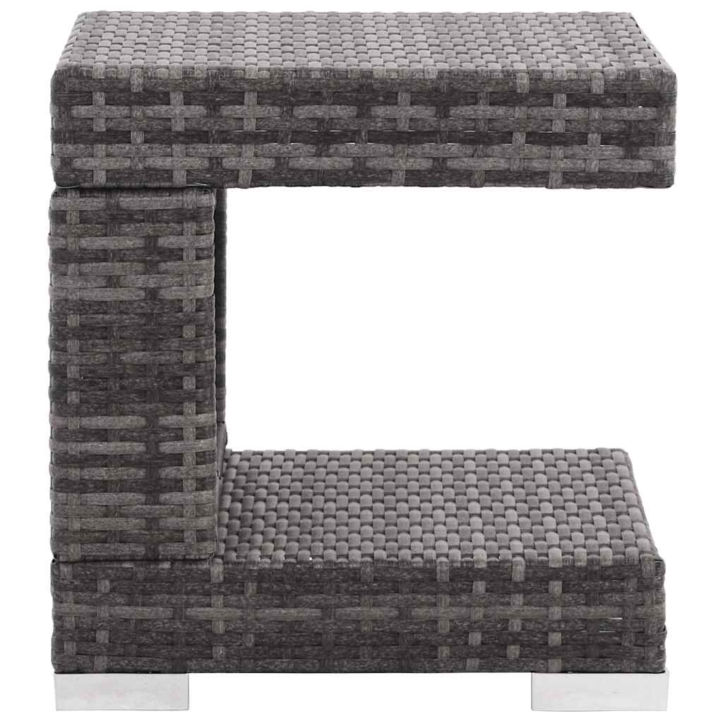 7-delige Loungeset met kussens poly rattan grijs is nu te koop bij PeponiXL, paradijselijk wonen!