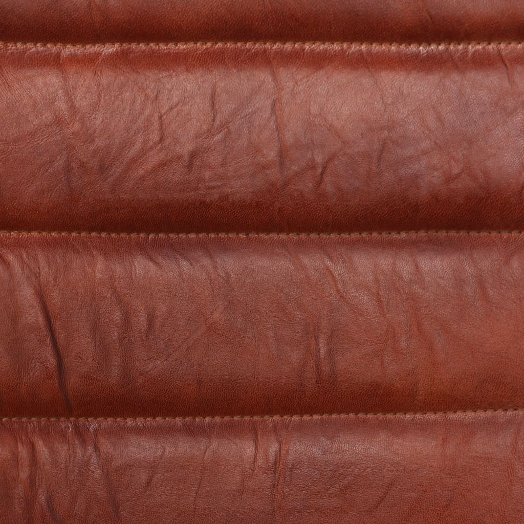 Eetkamerstoelen 6 st echt leer bruin is nu te koop bij PeponiXL, paradijselijk wonen!