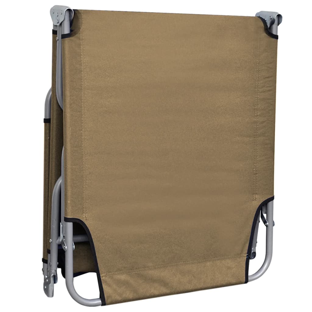 Ligbed inklapbaar met verstelbare rugleuning taupe is nu te koop bij PeponiXL, paradijselijk wonen!