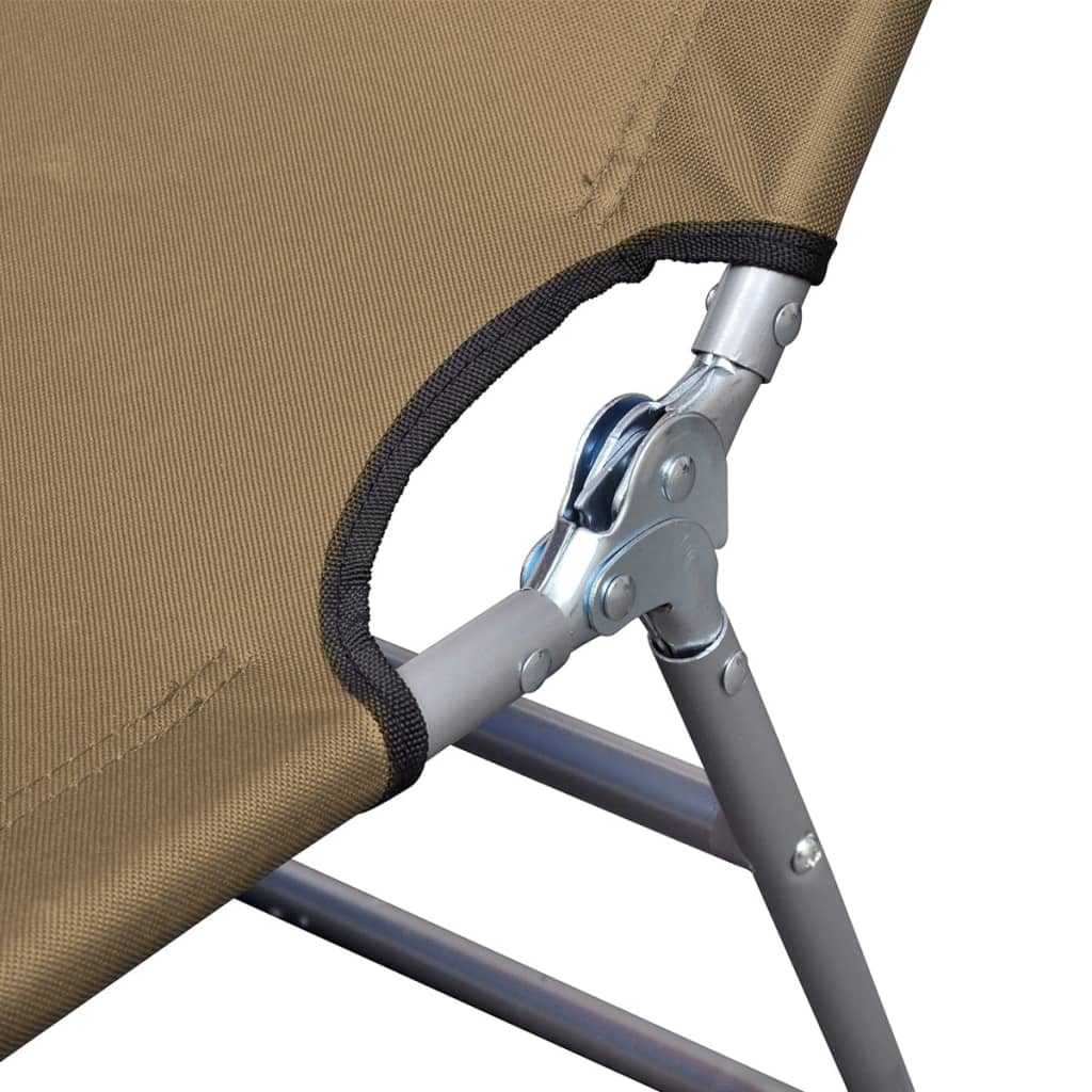 Ligbed inklapbaar met verstelbare rugleuning taupe is nu te koop bij PeponiXL, paradijselijk wonen!