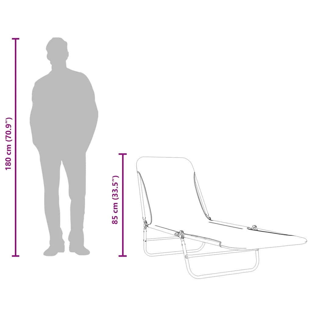 Ligbedden inklapbaar 2 st staal en stof blauw is nu te koop bij PeponiXL, paradijselijk wonen!