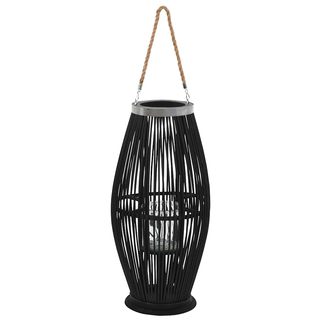 Lantaarnhouder hangend 60 cm bamboe zwart is nu te koop bij PeponiXL, paradijselijk wonen!