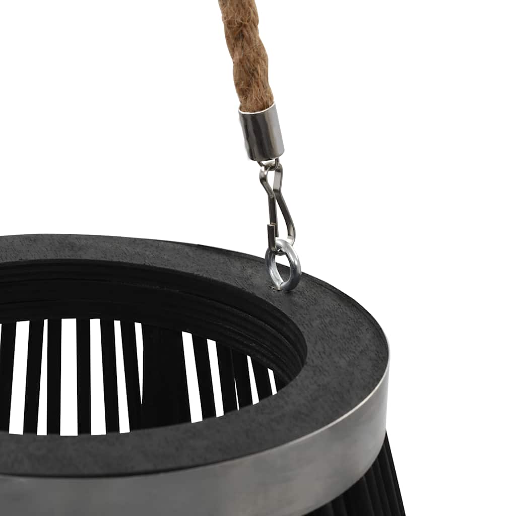 Lantaarnhouder hangend 60 cm bamboe zwart is nu te koop bij PeponiXL, paradijselijk wonen!