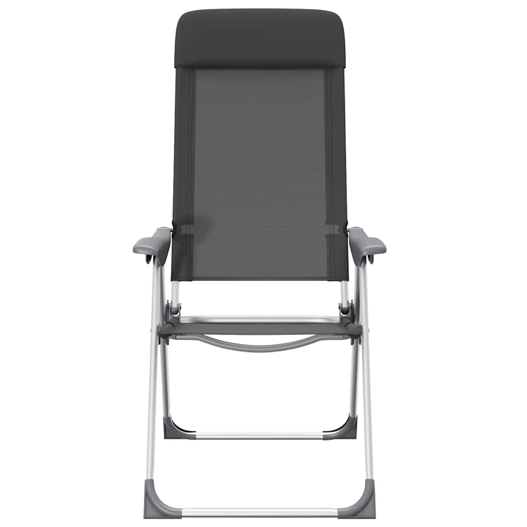 Campingstoelen inklapbaar aluminium zwart 2 st is nu te koop bij PeponiXL, paradijselijk wonen!