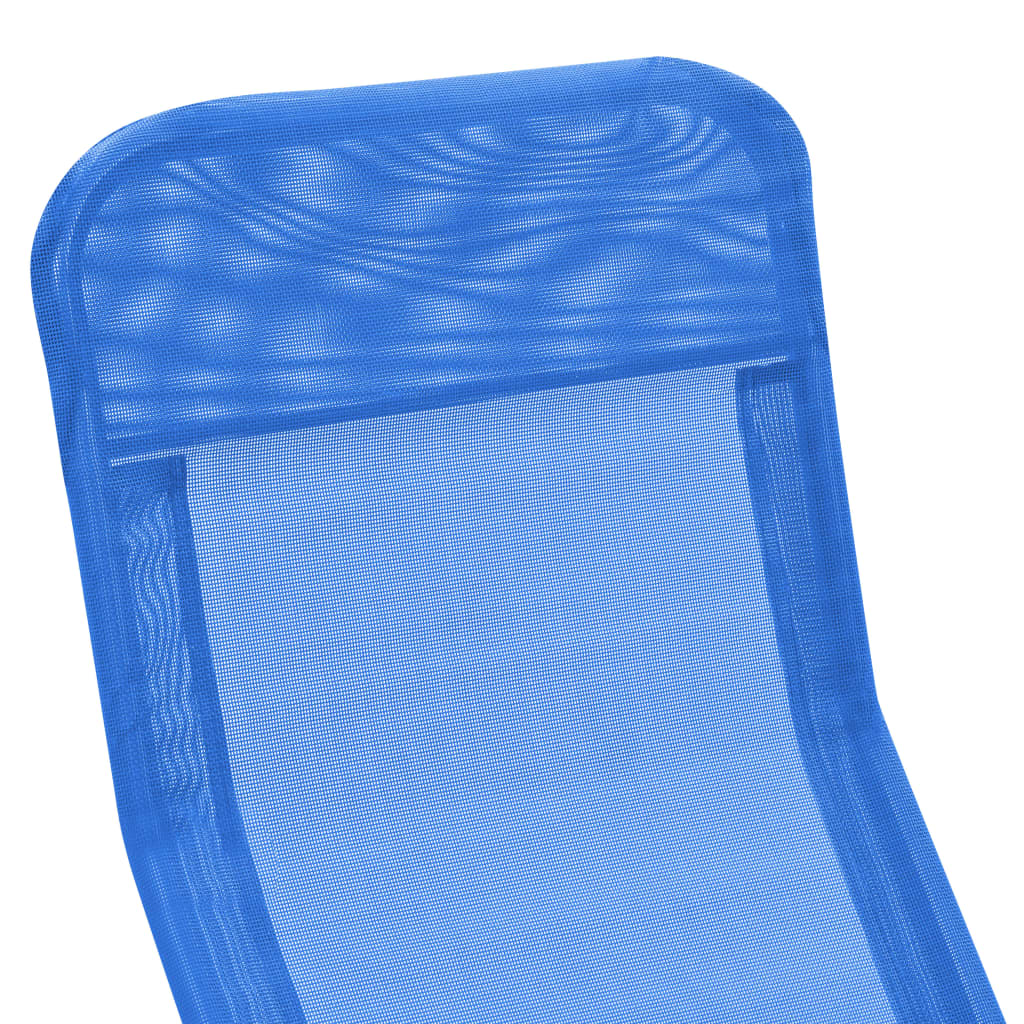 Ligbedden inklapbaar 2 st textileen blauw is nu te koop bij PeponiXL, paradijselijk wonen!