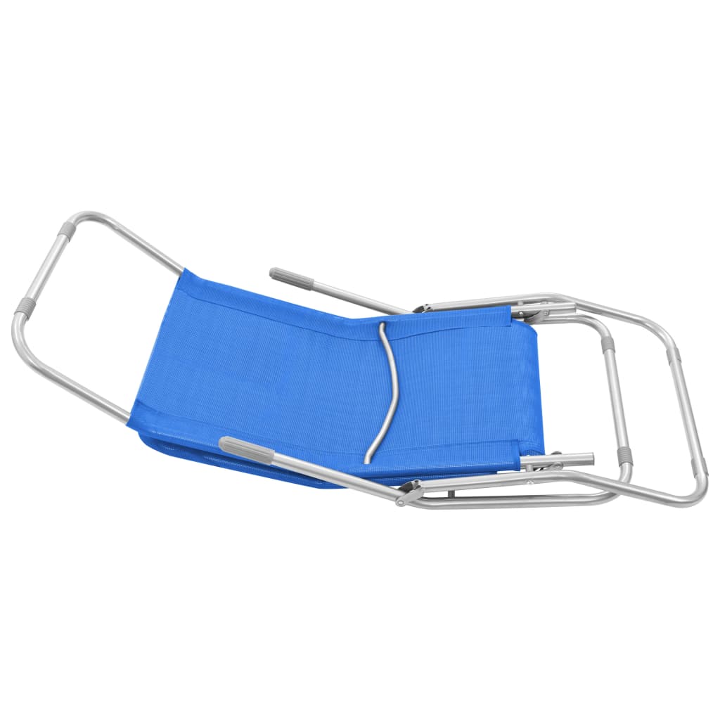 Ligbedden inklapbaar 2 st textileen blauw is nu te koop bij PeponiXL, paradijselijk wonen!