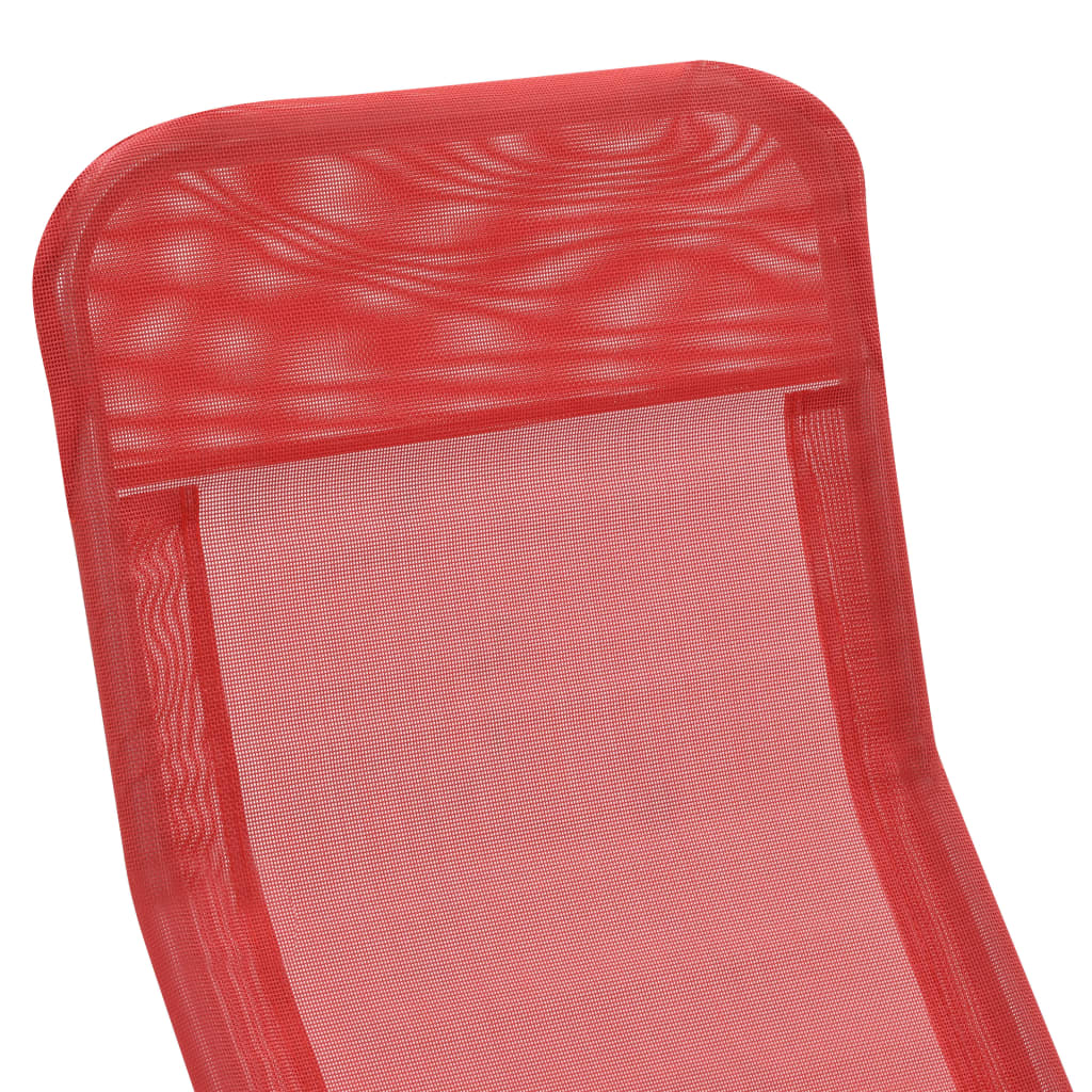 Ligbedden inklapbaar 2 st textileen rood is nu te koop bij PeponiXL, paradijselijk wonen!
